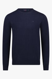 Pull bleu foncé à col rond de Dansaert Blue pour Hommes