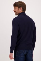 Pull bleu foncé à col roulé de Dansaert Blue pour Hommes