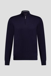 Photo produit 2 de Pull bleu foncé à col zippé de Dansaert Blue pour Hommes