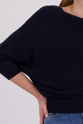 Pull bleu foncé à manches chauve-souris de More & More pour Femmes