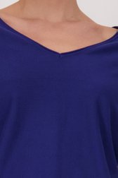 Pull bleu foncé avec col en V de Liberty Island pour Femmes