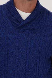 Pull bleu foncé avec de la laine	 de Dansaert Blue pour Hommes