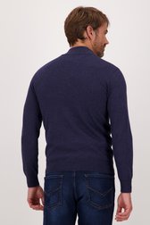 Pull bleu foncé avec fermeture éclair courte	 de Dansaert Blue pour Hommes