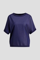 Photo produit 1 de Pull bleu foncé effet denim de Claude Arielle pour Femmes