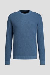 Photo produit 1 de Pull bleu gris à col rond de Ravøtt pour Hommes