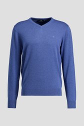 Photo produit 1 de Pull bleu profond avec col en V de Dansaert Blue pour Hommes