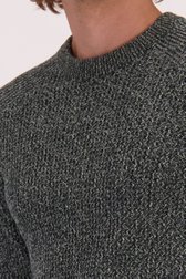 Détail de Pull bleu-vert mélangé avec col rond  de Ravøtt pour Hommes