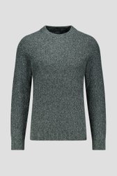 Photo produit 1 de Pull bleu-vert mélangé avec col rond  de Ravøtt pour Hommes