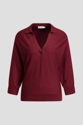 Photo produit 1 de Pull bordeaux à col en V de D'Auvry pour Femmes