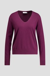 Photo produit 1 de Pull bordeaux à col en V de Liberty Island pour Femmes