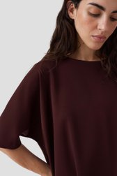 Détail de Pull bordeaux à manches trois-quarts de Opus pour Femmes