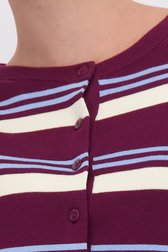 Détail de Pull bordeaux à rayures avec boutons de JDY pour Femmes