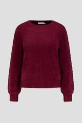 Photo produit 1 de Pull bordeaux en tissu imitation fourrure de Liberty Island pour Femmes