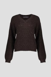 Photo produit 1 de Pull brun à paillettes de Geisha pour Femmes