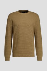 Photo produit 1 de Pull brun avec rayures tricotées de Ravøtt pour Hommes