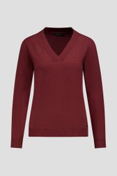 Photo produit 1 de Pull brun rouge à col en V de Claude Arielle pour Femmes