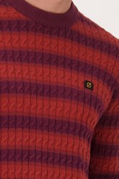 Pull brun rouille de Ravøtt pour Hommes
