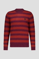 Pull brun rouille de Ravøtt pour Hommes