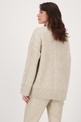 Le dos de Pull câblé beige clair de JDY pour Femmes