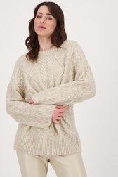 Le devant de Pull câblé beige clair de JDY pour Femmes