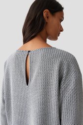 Le dos de Pull chiné bleu-gris de Opus pour Femmes