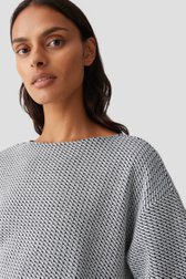 Détail de Pull chiné bleu-gris de Opus pour Femmes