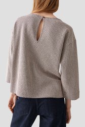 Le dos de Pull chiné bordeaux-beige de Opus pour Femmes