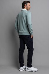 Le dos de Pull de golf finement tricoté vert avec col en V de Dansaert Golf Club pour Hommes