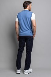 Le dos de Pull de golf sans manches bleu de Dansaert Golf Club pour Hommes