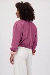 Pull délavé bordeaux avec fermeture éclair de Louise pour Femmes