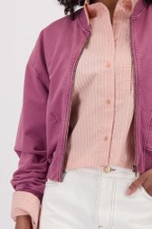 Pull délavé bordeaux avec fermeture éclair de Louise pour Femmes