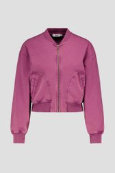 Pull délavé bordeaux avec fermeture éclair de Louise pour Femmes