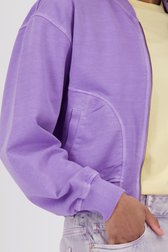 Pull délavé violet avec fermeture éclair de Louise pour Femmes