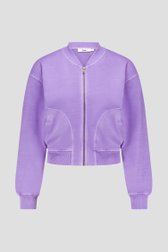Pull délavé violet avec fermeture éclair de Louise pour Femmes
