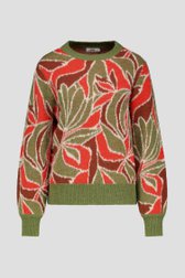 Pull doux à imprimé rouge et vert de Libelle pour Femmes