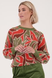 Pull doux à imprimé rouge et vert de Libelle pour Femmes