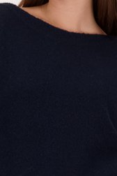 Pull doux à manches courtes bleu foncé de D'Auvry pour Femmes