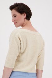Pull doux écru à manches courtes de D'Auvry pour Femmes