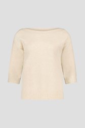 Pull doux écru à manches courtes de D'Auvry pour Femmes