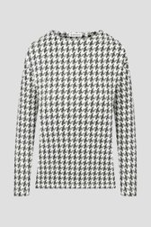 Pull doux écru avec motif noir de Bicalla pour Femmes