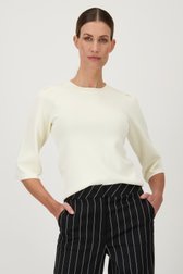 Pull écru à col rond de D'Auvry pour Femmes