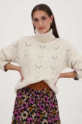 Pull écru à col roulé de More & More pour Femmes