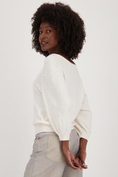 Pull écru à manches ballon	 de Louise pour Femmes