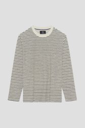 Photo produit 1 de Pull écru à motif rayé gris de Matinique pour Hommes