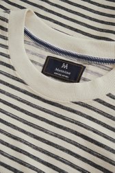 Photo produit 2 de Pull écru à motif rayé gris de Matinique pour Hommes