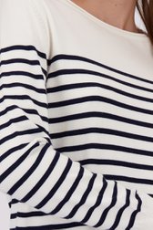 Pull ecru à rayures bleues de More & More pour Femmes