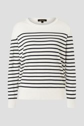 Pull ecru à rayures bleues de More & More pour Femmes