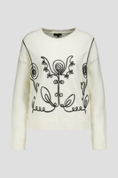 Pull écru avec broderie  de More & More pour Femmes