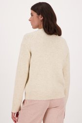Pull écru avec fleurs brodées de Libelle pour Femmes
