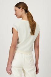 Le dos de Pull écru avec imprimé graphique noir de D'Auvry pour Femmes